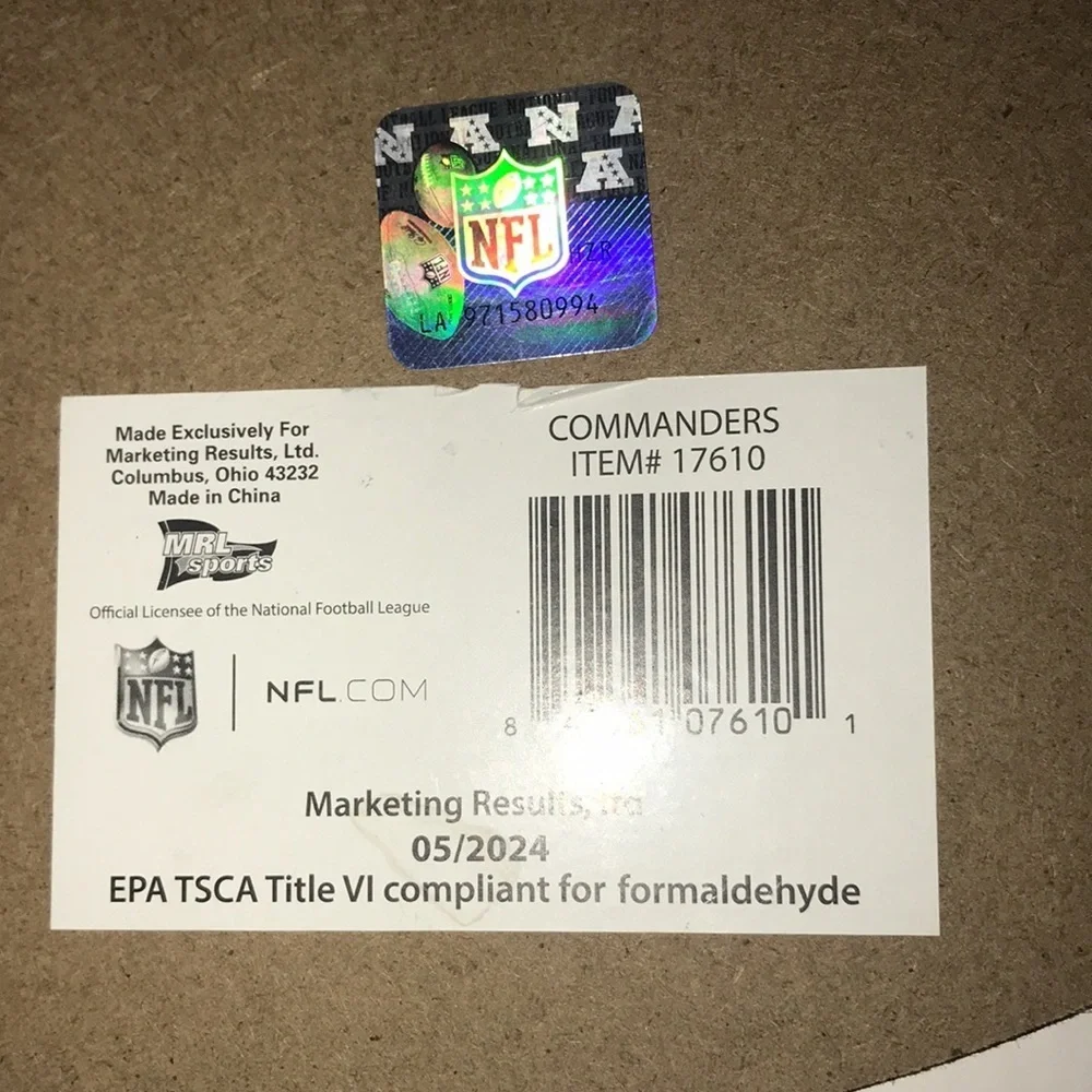 NFL Commanders Football Sign - Picture 6 of 6